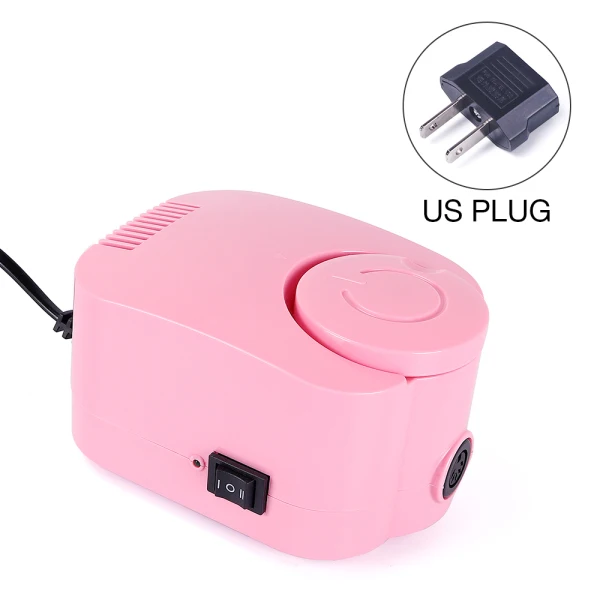 Pink US Plug 65 Вт 35000 об/мин электрические сверла для ногтей Набор мельница резак машина для Типсы для маникюра Электрический маникюр ногтей Педикюр пилка - Цвет: Pink US Plug