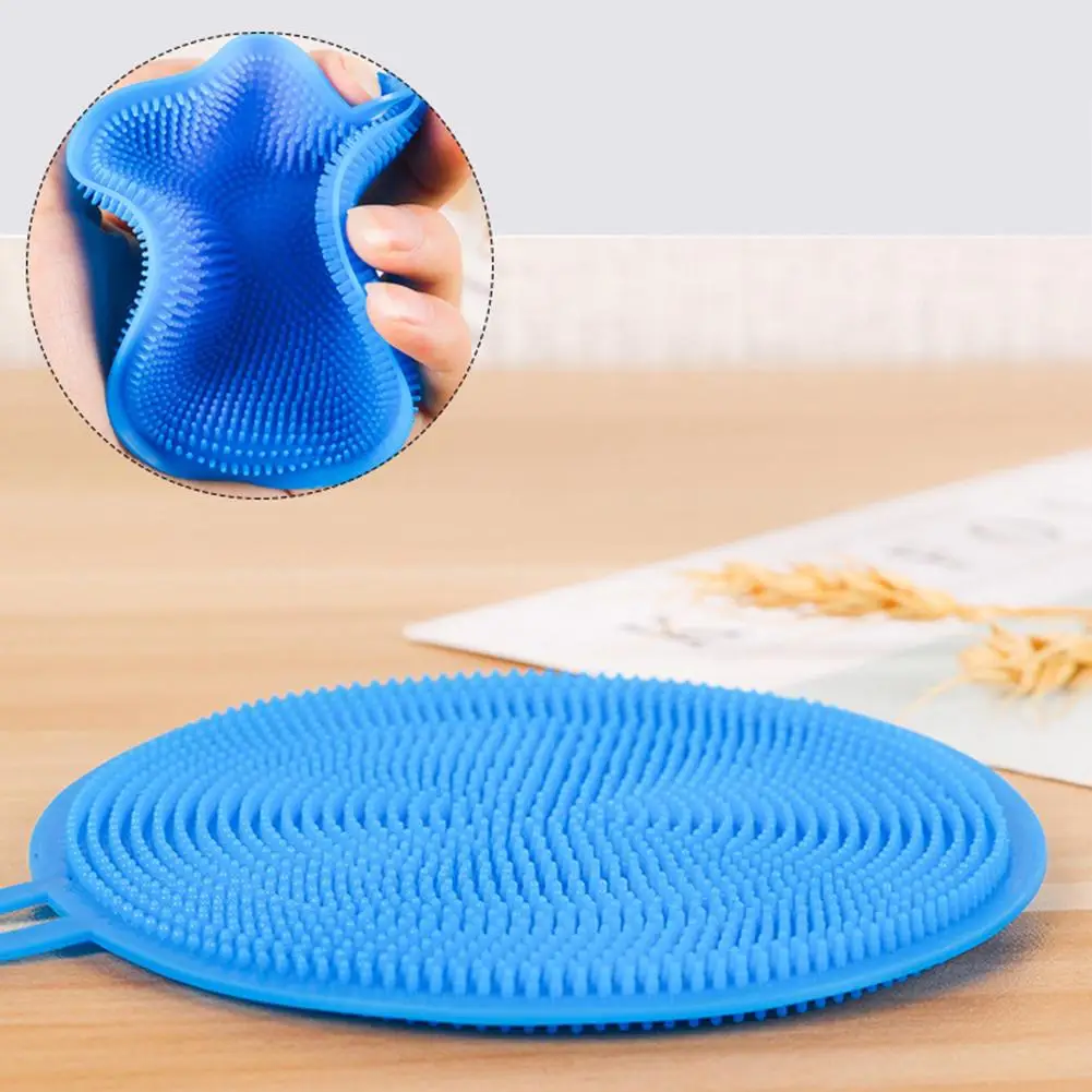 

Multifunctional Cleaning Brush Silicone Dishwashing Pad Tableware Coasters Insulation Pad Rag Household Cleaning Tools