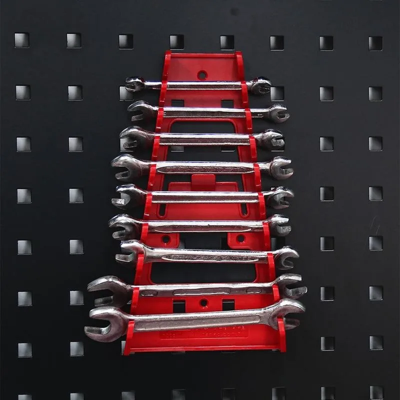 1pcs Plastic Wrench Organizer Tray Sockets Wrench Storage Tools Rack Sorter Standard Spanner Holders Wrench Holder mini tool bag