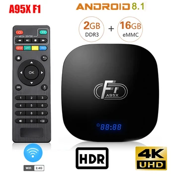 

A95X F1 Android TV Box 8.1 Amlogic S905W Quad core 2GB DDR3 16GB eMMC 2.4G 4K tv box wifi PK mi box X96 Max android BOX TV