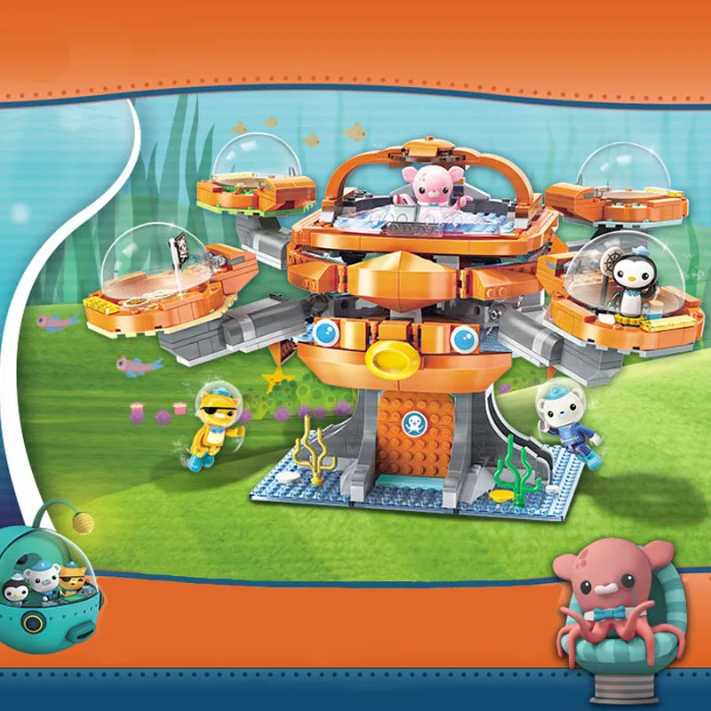 698 шт 3708 идеи создателя город Осьминог Octonauts мультфильм строительные блоки модели наборы детские игрушки Совместимые ENLIGHTEN
