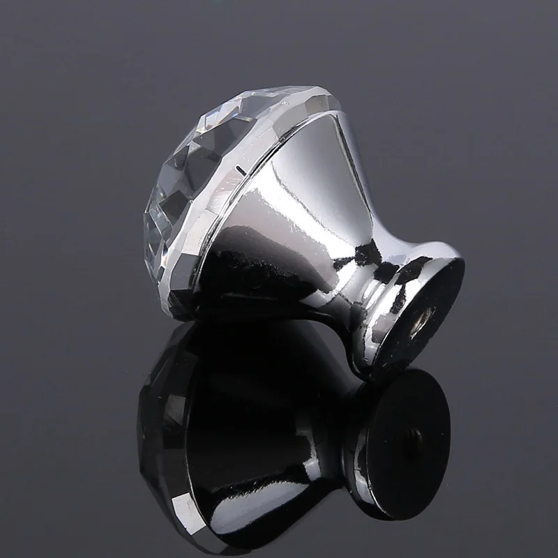 

New 4/6/8/12/16 Pcs/Set Furniture Handle With Screw Clear Crystal Glass Door Knobs For Drawer Cupboard Cabinet Wardrobe XOA
