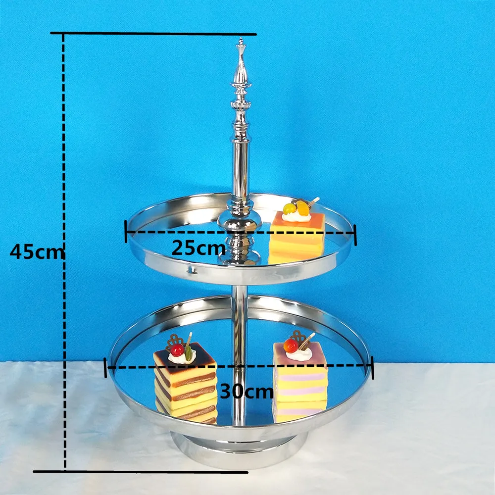 Tobs зеркальная подставка для торта башня с гальваническим покрытием Серебряное свадебное украшение 2 и 3 уровня дисплей для кекса золотая металлическая подставка для кекса