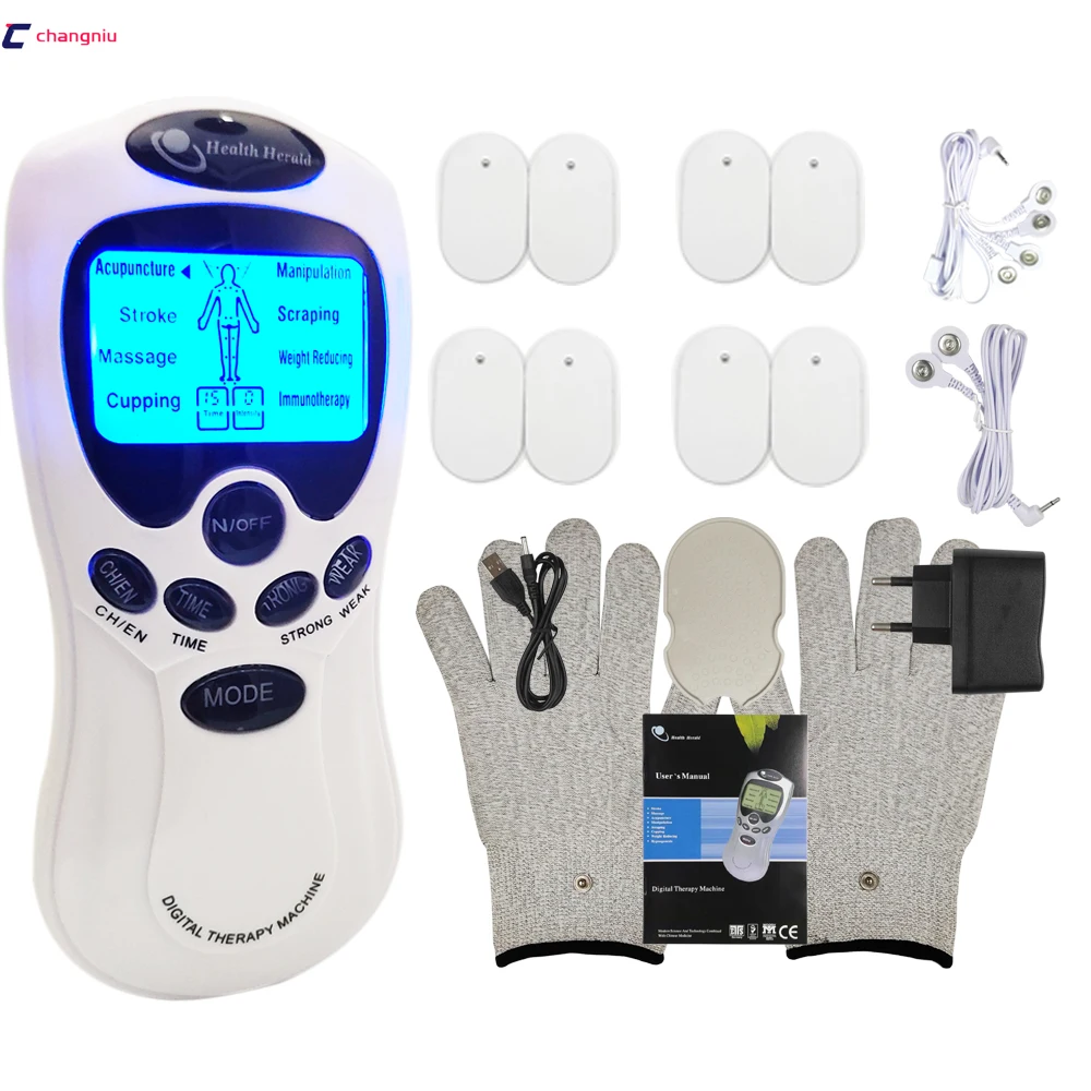 Электрический стимулятор для всего тела белый двухвходной Массажер