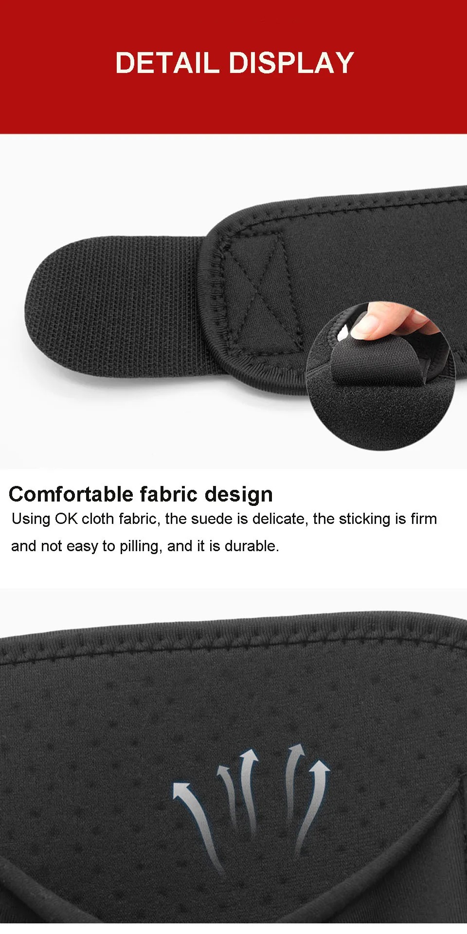 AOLIKES 1PCS Adjustable Elbow Support Wrap Brace Pad Strong Basketball Sports Elastic Elbow Injury Pain Relief Protector