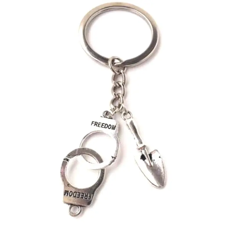 Vintage Steampunk Handcuffs Shovels Music Notation Dumbb Keychain For Keys Car Key Ring Couple Chain Hip Hop Jewelry Bijoux | Украшения и