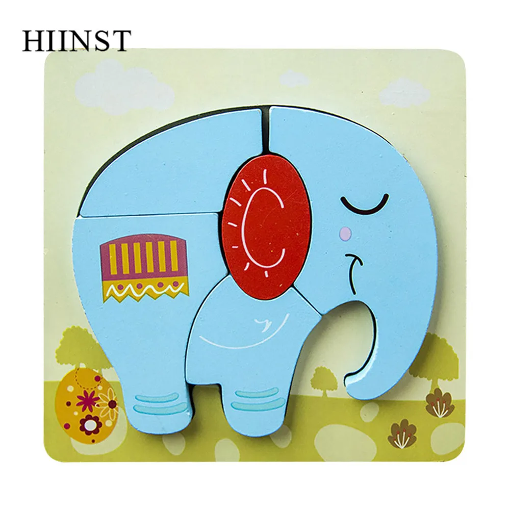 HIINST пазл, игрушки для детей, Kawaii деревянные пазлы с животными, детские развивающие игрушки, развивающие игрушки для малышей - Цвет: I
