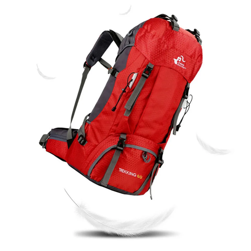 60L Man&Woman Hiking Camping Backpacks Waterproof Hike Travel Outdoor Bag For Climbing Trekking Sports Rucksack Bags Rain Cover 5