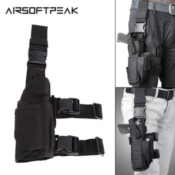 

Tactical Drop Leg Bag Waist Bag Pistol Holder Gun Holster Military Belt Nylon Pack Hunting Right Thigh Hip Fanny Pack Leg Pouch