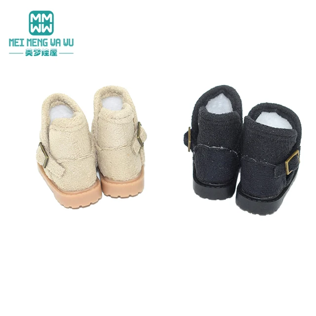 5.6cm Mini Toys Doll shoes for EXO 1/6 BJD YOSD doll accessories Fashion wool boots, snow boots 2