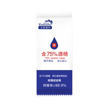 

1 Wipe/Pack Disinfection Wipes Hand Cleaning Sanitizer Wipe for Home and Outdoor