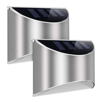 

HLZS-2PCS Solar Light Outdoor Wall Sconce Garden Waterproof Sunpower Lamp for House Front Door Outside Patio Fence