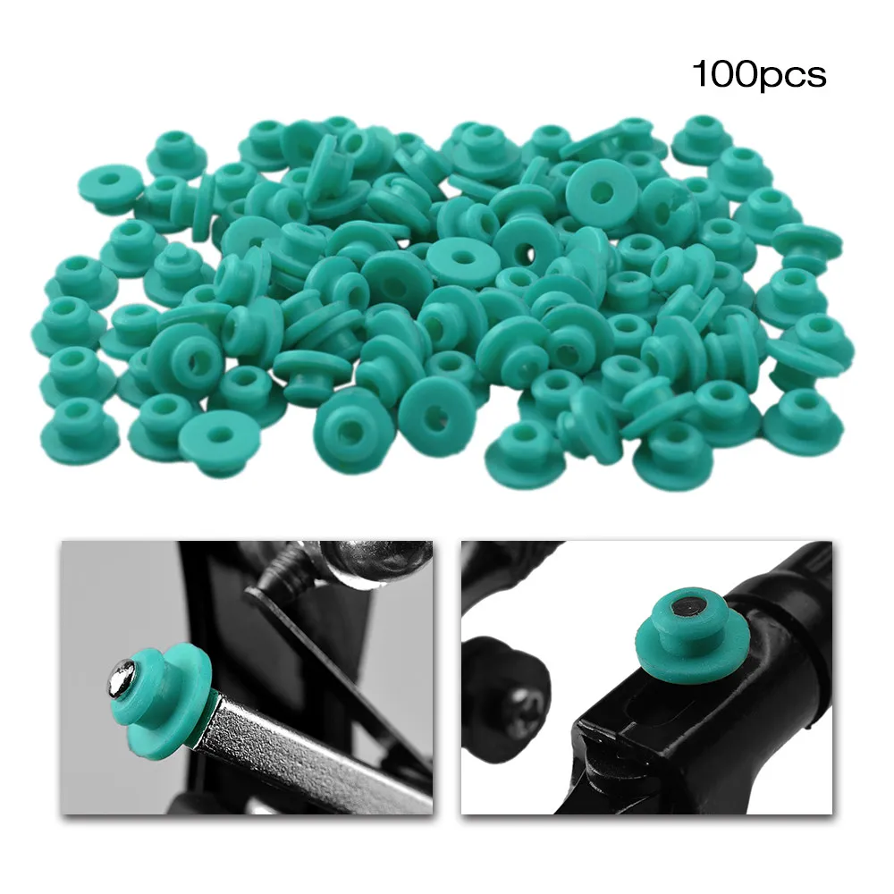 100Pcs/Pack Tattoo Machine Rubber Grommets Durable Mixed Color "T"-Type Tattoo Needle Pad for Needle Ink Tip Grip Kits - Цвет: Зеленый