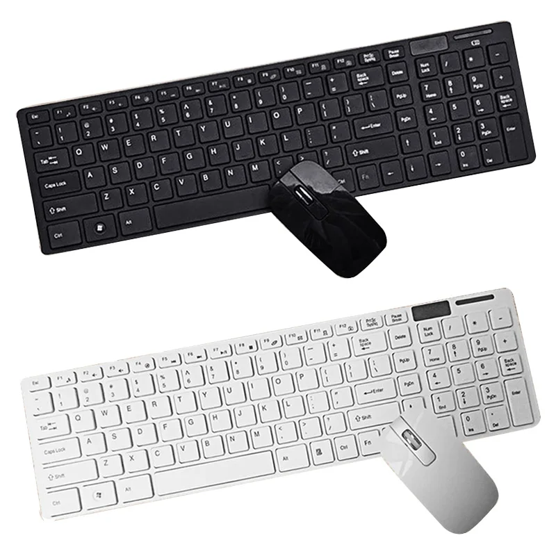 Vococal тонкая беспроводная 2 4G клавиатура + мышь USB приемник пленка для Mac PC ноутбук