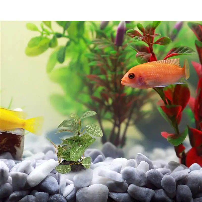 1pc Fake Plant Plastic Exquisite Underwater Artificial Vivid Grass Ornament Landscape Props Plant For Aquarium Fish Tank