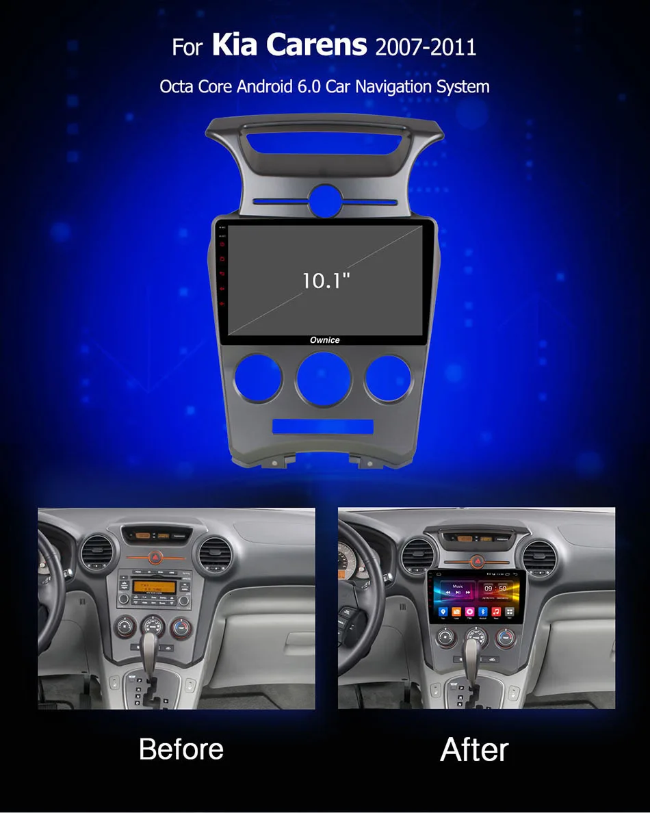 Clearance Ownice K1 K2 K3 Android 9.0 Octa Core 2G RAM 32G ROM Car DVD GPS Player for Kia Carens / Sorento / Sportage / Cerato 2007-2011 1