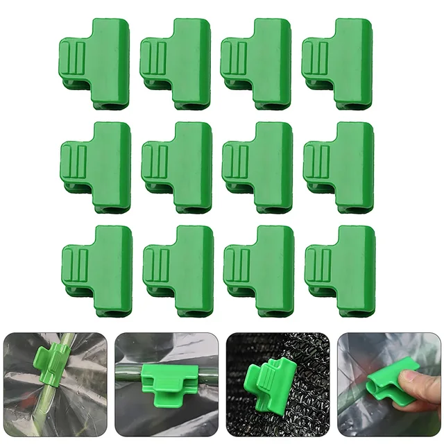 10 db Műanyag Film Klip Üvegházhatású Kertészeti Készletek Sor Borító Árnyékolás Nettó Alagút Karika