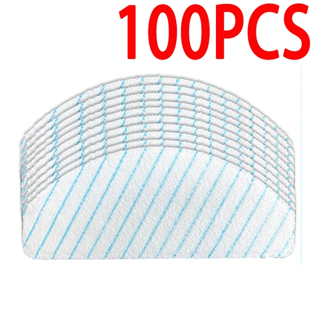 100 Pack Disposable Mop Pads for Ecovacs Deebot Ozmo T8 T8+/ T8 AIVI T9 AIVI / N8 Pro/ N8 Pro+ Robot Vacuum Cleaner Accessories