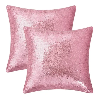 

Set of 2 Rose Gold Pillow Covers Sparkling Sequins Pillow Covers Mermaid Sequin Throw Pillow Covers Cushion Covers Pillowcases P