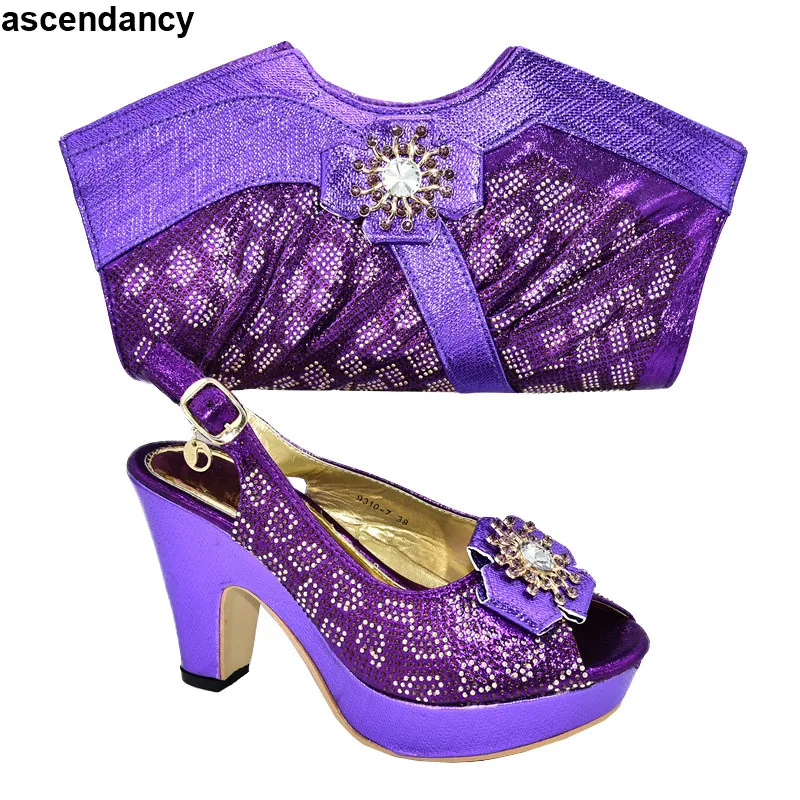 Italian Shoe and Bag Set for Party In Women Luxury Shoes Designers Bags To Match Wedding Big Girl | Обувь