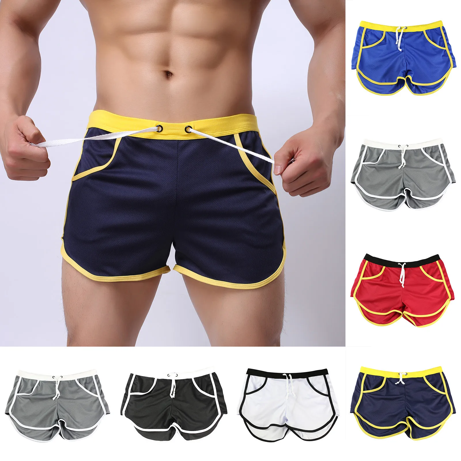 De los hombres Boxer pantalón corto para natación playa Bañadores Pantalón deportivo Casual Pantalones Fitness pantalones de playa pantalones cortos Pantalones deportivos