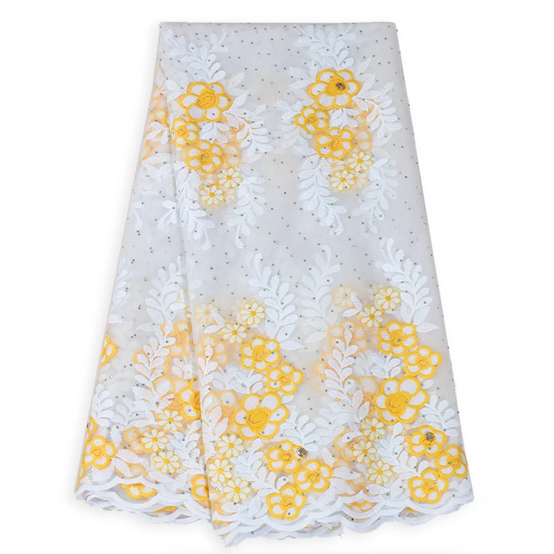 

Newest African Tulle Lace Fabric Women Wedding Net Lace French Milk Silk Sewing Women Party Dress Designer Nigerian Lace Fabric