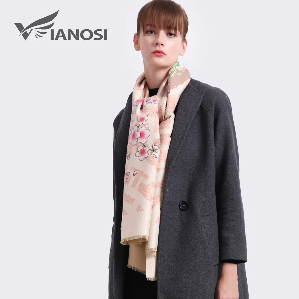 

VIANOSI 2022 Newest Design Printing Scarf Winter Women Shawls Thicken Warm Scarves Wool Brand Bandana Woman Wrap