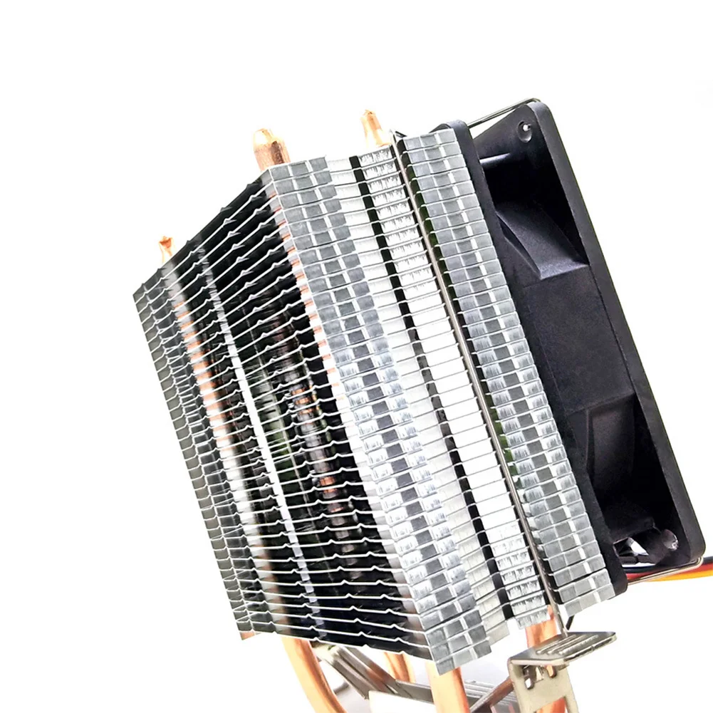 12 В кулер для процессора RGB вентилятор Медный 3 Pin Led настольный компьютер 2 Тепловые Трубки Прочный радиатор бесшумное охлаждение для LGA 1155/1151 AMD