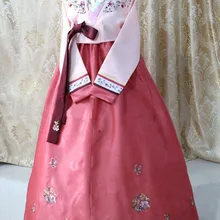 Новое платье ханбок на заказ, корейский традиционный женский корейский ханбок, Национальный костюм с вышивкой, костюм с длинным рукавом, этнический танец