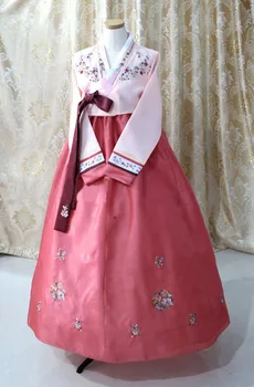 

New Hanbok Dress Custom Made Korean Traditional Woman Hanbok Korean National Costume Embroidery Long Sleeve Costume Ethnic Dance
