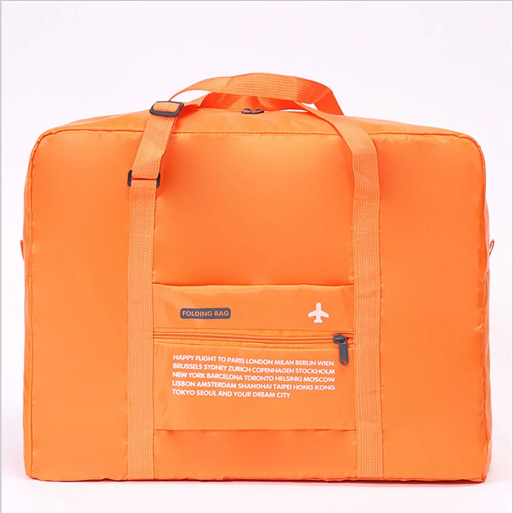 Набор дорожных чехлов багаж, для отпуска складная дорожная нейлоновая спортивная сумка большой набор weekender для женщин и мужчин Дорожная сумка reistas - Цвет: Оранжевый