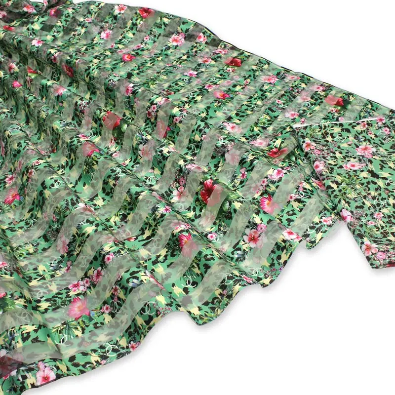 African wax ankara fabric hot selling silk organza fabric ribbon organza fabric for dress 4+2yards - Цвет: YJ85111S2
