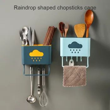 

Kitchen Drawer Cutlery Organizer Wall-mounted Spoon Fork Separation Cutlery Finish Storage Rack Kitchen Accessories