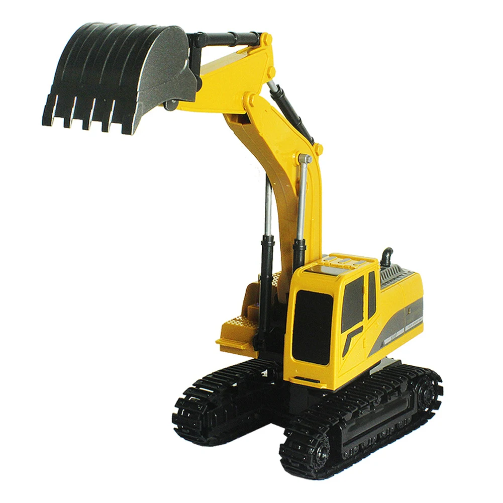 

2.4Ghz 6CH 1:24 RC Excavator Toy RC Engineering Car Alloy Plastic Excavator RTR For Kids Christmas Gift High Quality No8