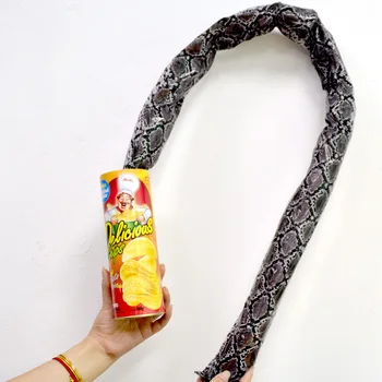 

Prank Props Potato Snak Chip Funny Tricky Toy Can Jump Fake Snake April Fool Days Halloween Party Decoration Scary змея