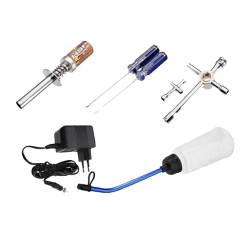 RC Nitro Gas Starter Kit Glow Plug Ignitor Tool 80142 for HSP Trucks Buggies Model Car EU Plug