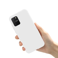 Luxury Soft Silicone Back Cover - Premium Case for Samsung Note 10 Lite (White)