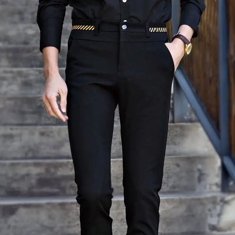 Stretch Suit Trousers for Men Office Pants Non-Ironing Slim Fit Bridegroom Suits Wedding Business Black Suit Pants Men stretch pants business pants suit pants men pants