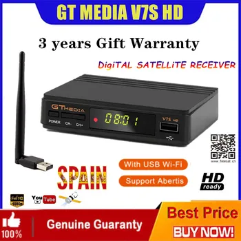 

Gtmedia V7S 1080P Digital Receptor DVB-S2 Satellite Receiver Tv Tuner HD Box Cline Decoder Biss VU PVR WiFi Youtube Freesat v7