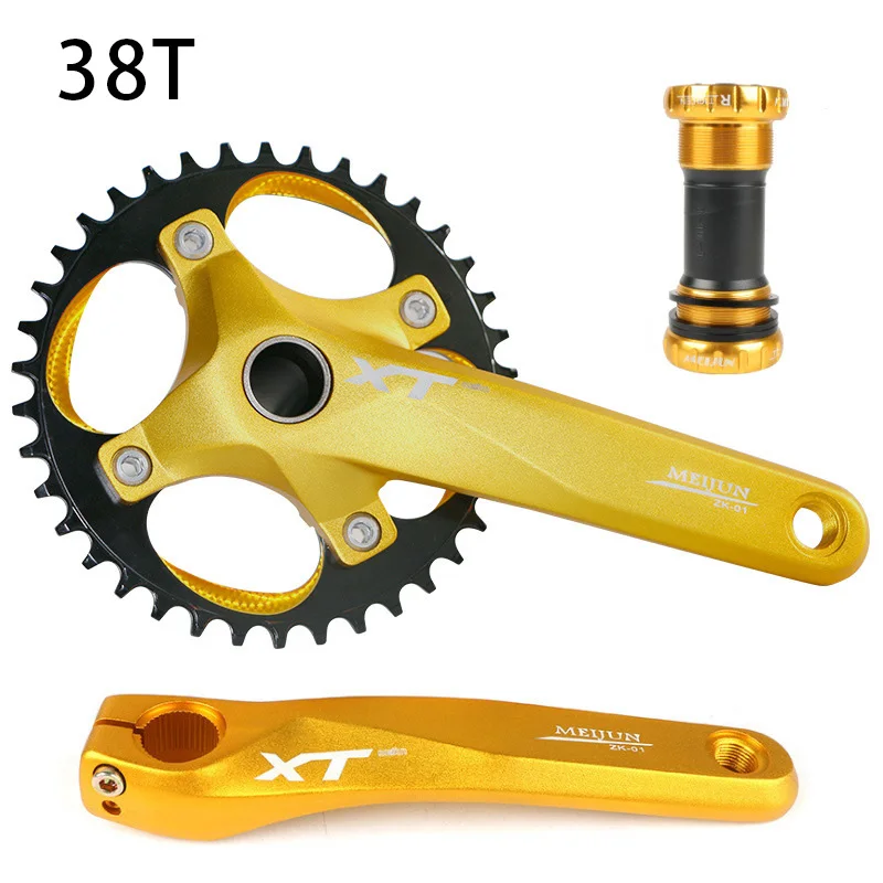 MEIJUN MTB велосипед горный велосипед цепь 34 T-38 T W/Нижний Кронштейн Cranks набор