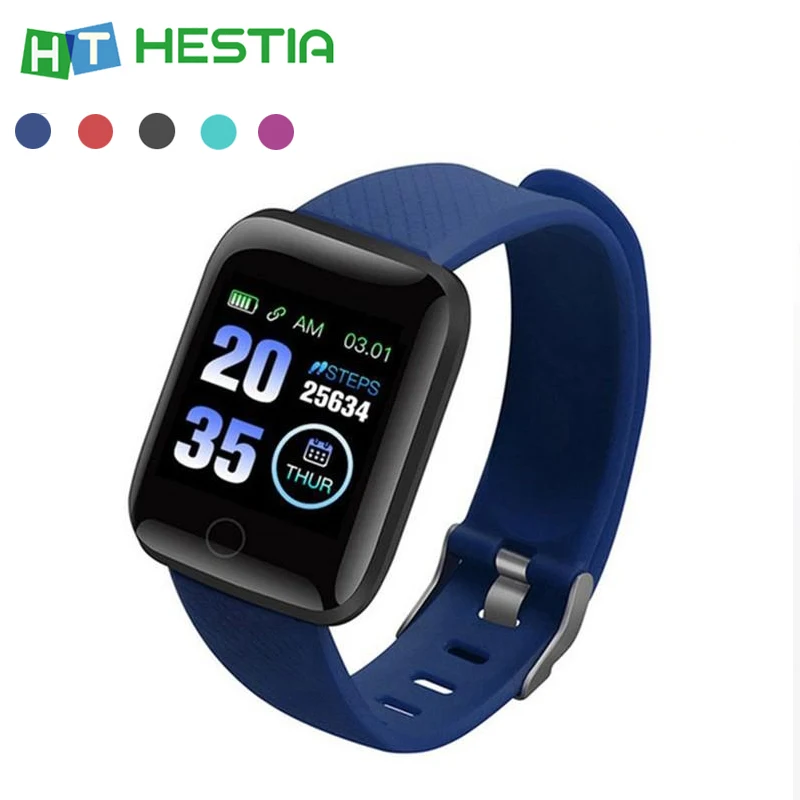 

116 Plus Smartband Sports Fitness Tracker Blood Pressure Wristband with Pedometer Multifunctional Waterproof USB Charge Watch