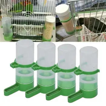

4Pcs Bird Pet Drinker Food Feeder Waterer Water Bottle for Budgie Cage