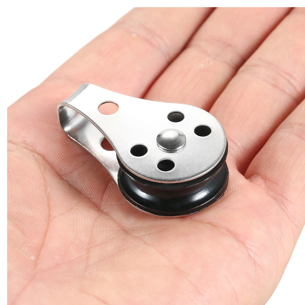 316 Stainless Steel Wire Rope Crane Pulley Block - Boat Lifting Fixed  Pulley Hanging Wire Towing Wheels