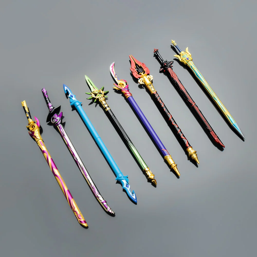 Anime Genshin Impact Cosplay Stationery Weapons Tartaglia Arataki Itto Raiden Shogun Thomas Sword Sign Pens Props