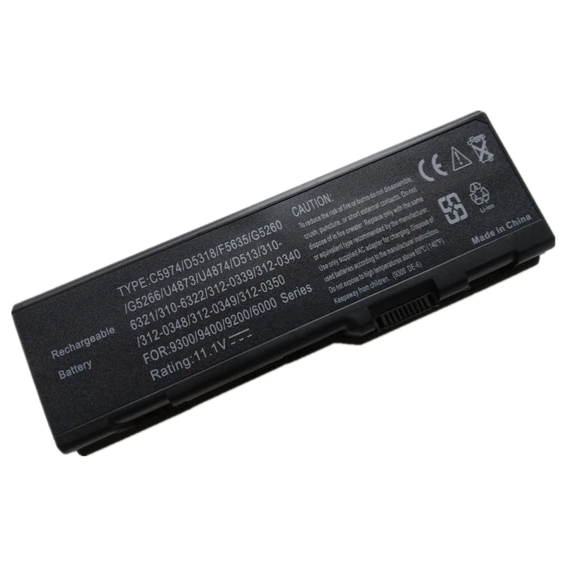 Аккумулятор C5974 F5635 G5266 U4874 D5318 U4873 для ноутбука Dell Inspiron 9200 9300 9400 XPS Gen 2 E1505 E1705 Precision M6300