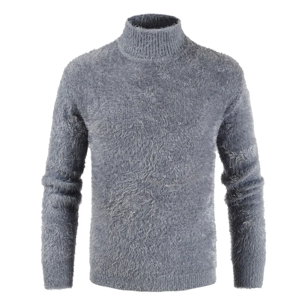 Новое поступление, осенне-зимний мужской свитер, водолазка, однотонный, Повседневный, облегающий, брендовый, вязаный, пуловеры hombre, классический, Pull Homme