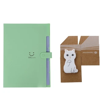 

Cat House Sticker Post It Bookmark Mark Tab Memo Sticky Notes & Plastic Expanding File Folders 5-Pocket A4 Letter Size