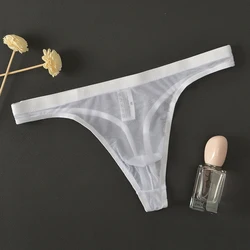 3D Pouch Shorts Lingerie Underpants Men Boxer Traceless Mens Brief Transparent Men Underwear Male Panties Ice Silk Breathable