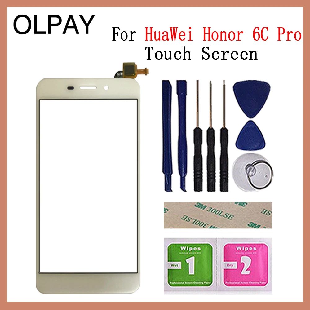 OLPAY сенсорный экран для HuaWei Honor 6C Pro JMM-L22 сенсорный экран дигитайзер Панель переднее стекло объектив сенсор инструменты клей+ салфетки