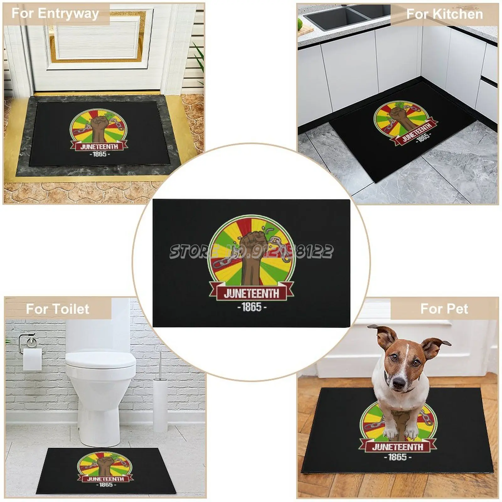 Juneteenth 1865 Doormat Home Decorative Front Door Mat Entrance Rug 40x60cm Floor Carpet Black History Month B | Дом и сад